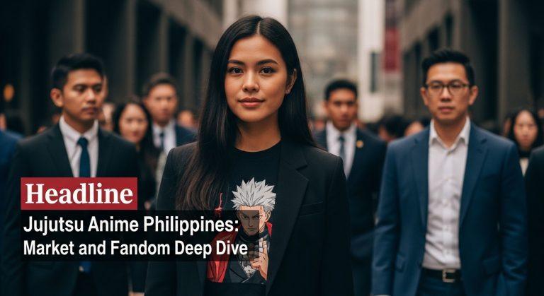 Filipino anime fans watching jujutsu anime in a cafe setting with neon lights.