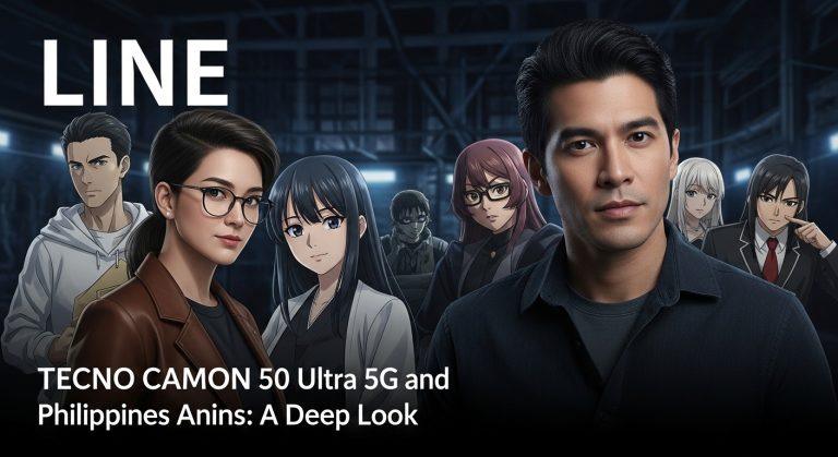 TECNO CAMON 50 Ultra 5G with anime-themed backdrop in a Philippine setting
