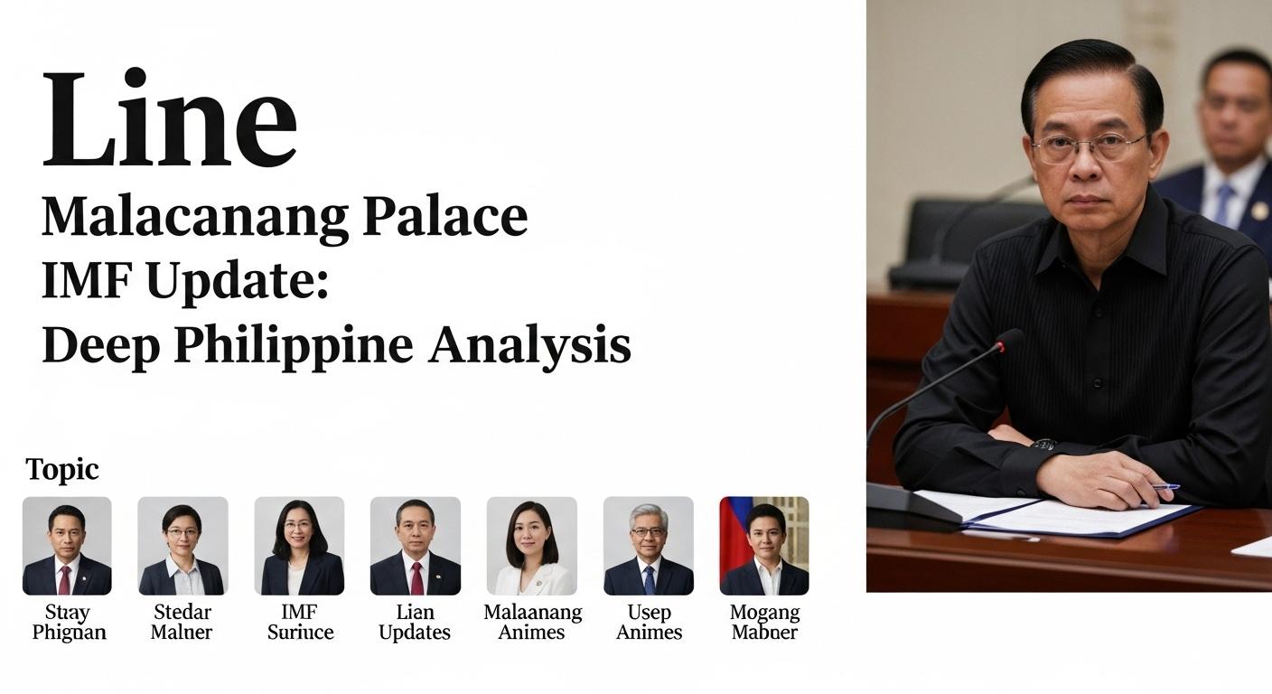 Editorial illustration of Malacanang Palace with analytical graphics